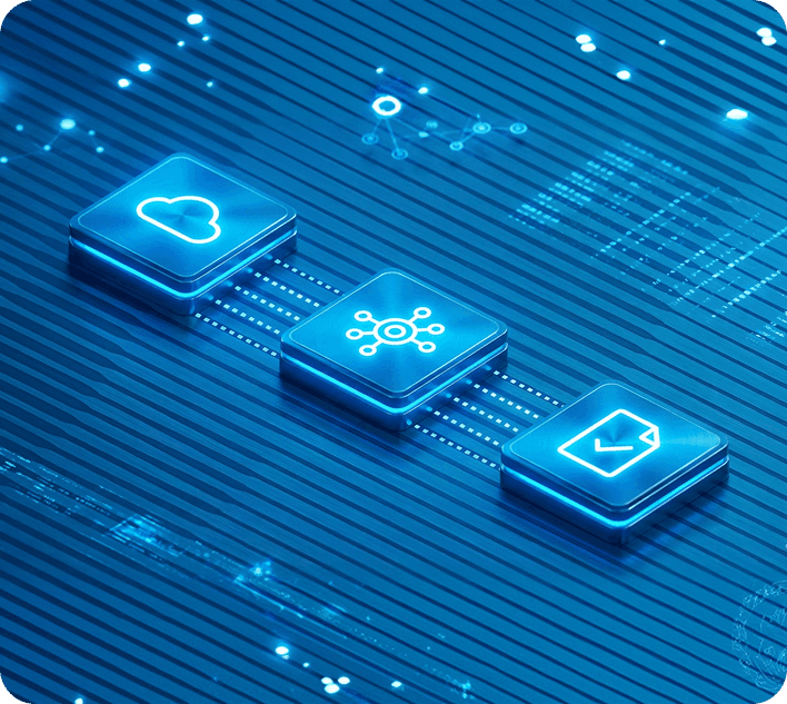 Enterprise RAG architecture — colorful gradient abstract